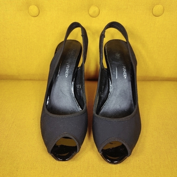 Donald J Pliner Fenia  Women's Slingback Open Toe Black Pump Size 7N - Picture 2 of 8